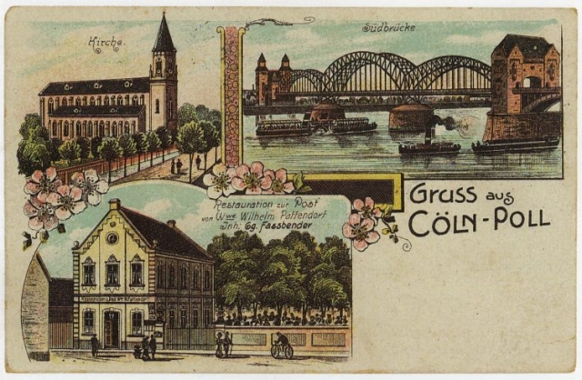 Postkarte mit Restauration Paffendorf-Fassbender